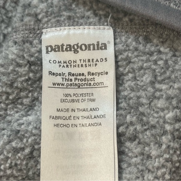 Patagonia Women's Grey Better Sweater 1/4 Zip Long Sleeved Sweater - Picture 12 of 15